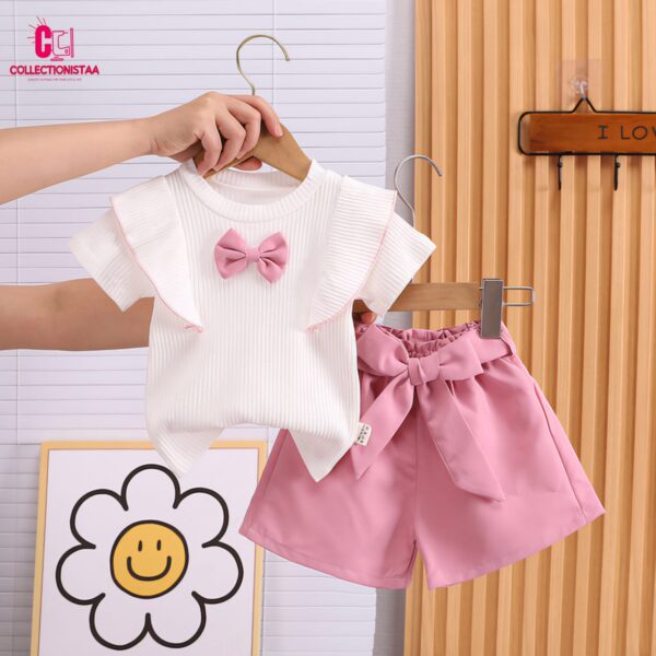 2-piece Kids Summer Suit Trendy Cute Bunny  0-6 Years Old Girls