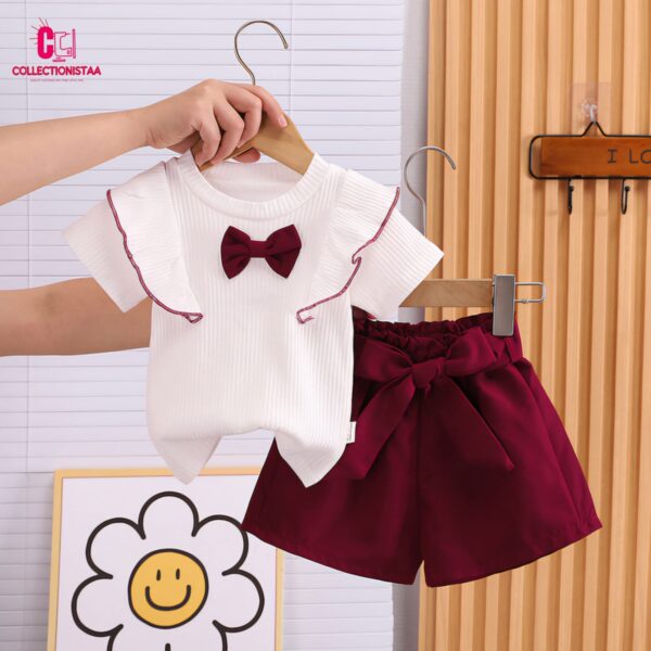 2-piece Kids Summer Suit Trendy Cute Bunny  0-6 Years Old Girls - Image 2